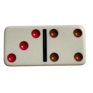 Double Nine Dominoes Replacement Tile 3 4 Color Dot Vintage 1998 mq